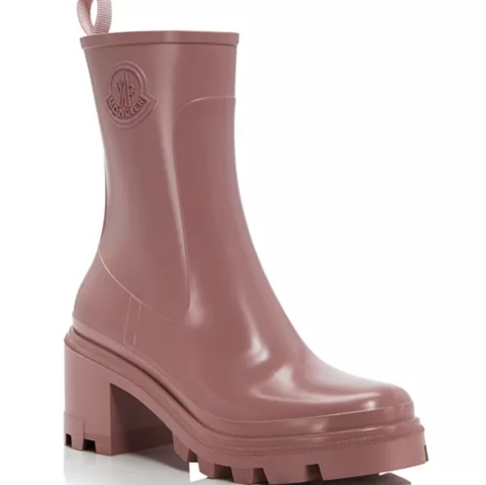 Moncler Women's LoftGrip Dark Pink Rain Boots | New! | Size 8.5 | NWT | - Picture 2 of 15
